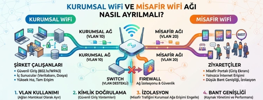 Kurumsal WiFi ve Misafir WiFi Ağı Nasıl Ayrılmalı?